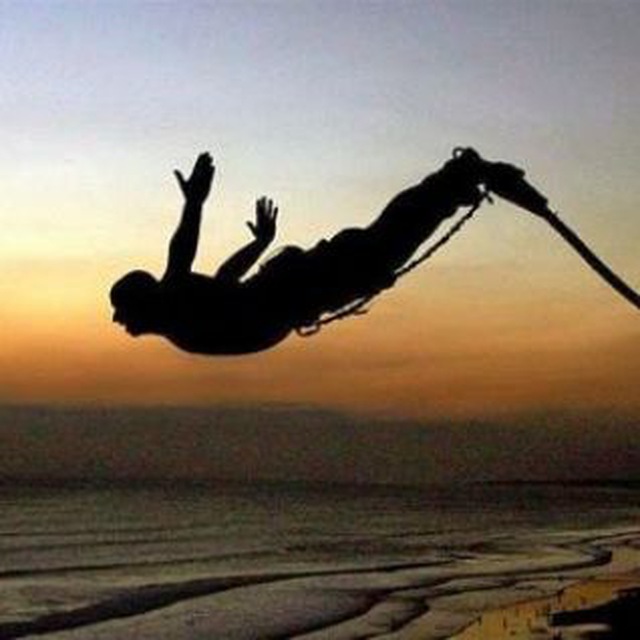 Gaurav Gondal mid-bungee jump - Professional Adventurer