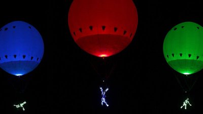 Trio Helio Angels Synchronized Aerial LED Show for Mega Events